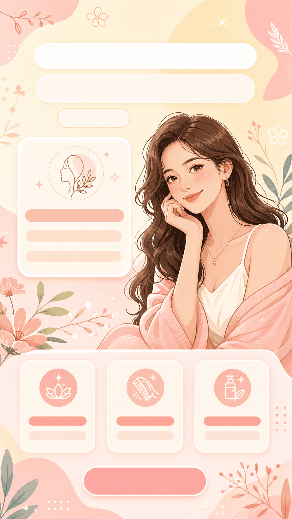 轻松插画项目海报模板预览
